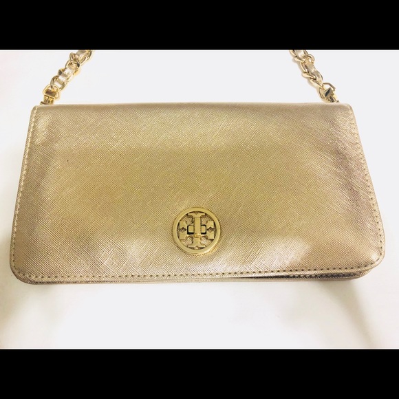 Tory Burch Handbags - TORY BURCH gold mini bag